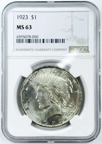 1923 PEACE DOLLAR! NGC MS63! COLLECTORS ITEM! INCREDIBLE! WONDERFUL! NR #P1389