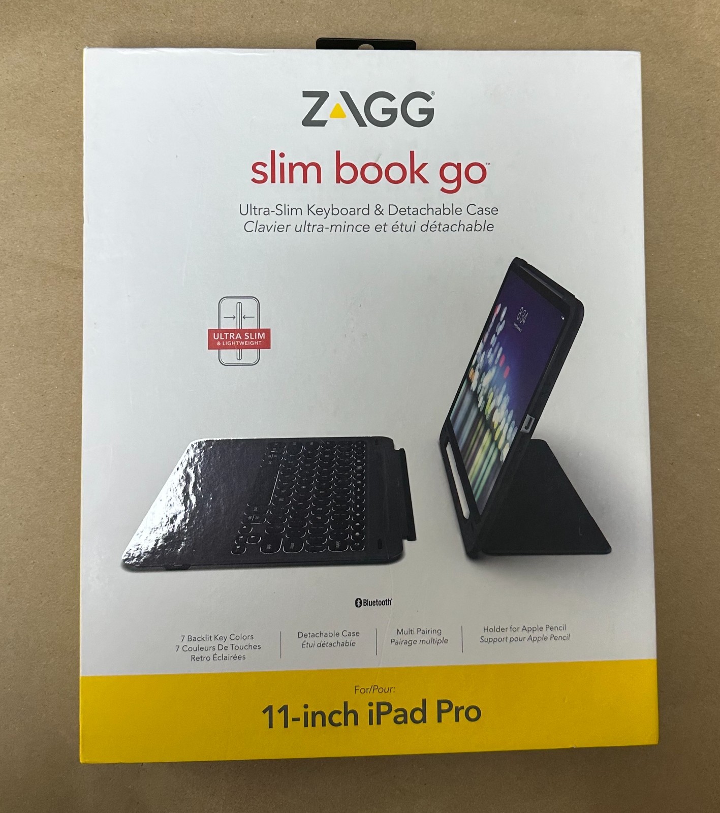 ZAGG Slim Book Go Keyboard Folio Case for Apple iPad Pro 11" Black - Open Box