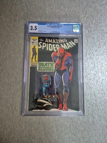 Amazing Spider-Man #75 Comic CGC 3.5 15 Cent Cover DEATH WITHOUT WARNING!