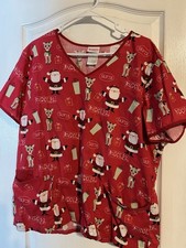 Scrub Top Size XL Rudolph The Red Nosed Reindeer