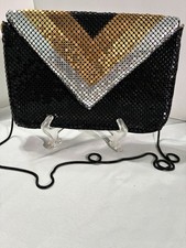 Vintage Women  s Evening Bag Clutch . Metallic Colors And Snap Closure Free Shipp