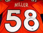 Von Miller / Autographed Denver Broncos Orange Custom Football Jersey / COA