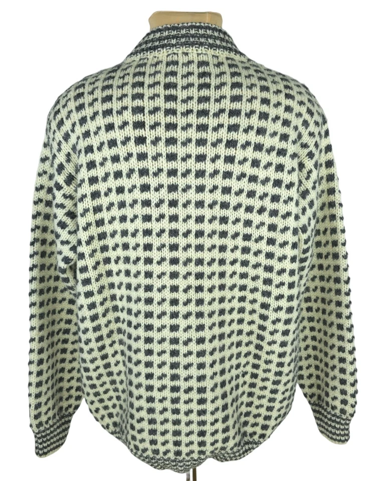 Devold Mens Cream/Gray Wool Sweater Pullover Size L - Image 3 of 4