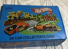 Vintage 1980 Hot Wheels 24 Car Vinyl Collectors Case w/ 2 Tray Shelf NO CARS