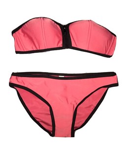 black zip up bathing suit