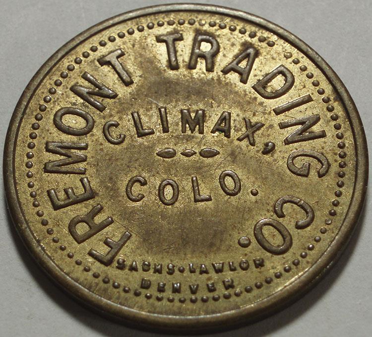 CLIMAX (Ghost Town) COLORADO Good For 25¢ In Trade TOKEN Was Highest
