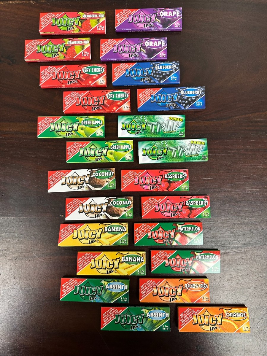 JUICY JAY'S 1 1/4 Cigarette Papers~(24 Variety Pack) | eBay