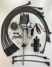 STUDEBAKER 232 259 289 304 Small Cap HEI Distributor + Black Wires + 45k Coil