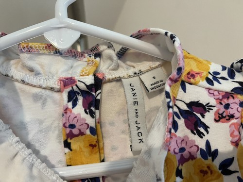 Janie and Jack Girls Sleeveless Floral Ruffle Dress Flare 5 - Picture 6 of 7