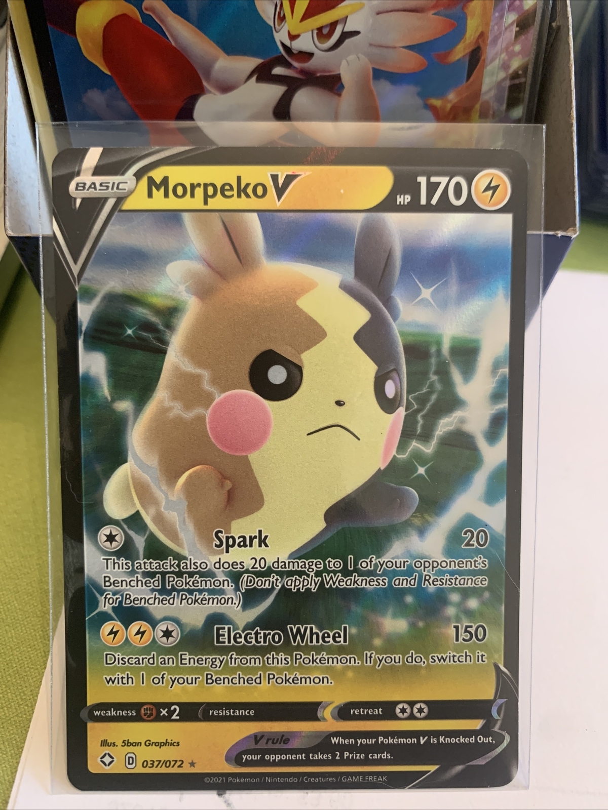 Morpeko V 37/72 - Shining Fates - Ultra Rare Pokemon Card - NM Condition