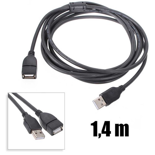prolongador USB 2.0 macho hembra A 1,4 m universal negro | eBay