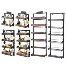 2-6 Tier Wall Mounted / Hanging Shelf Storage Shelving Unit Caddy Rack Organiser