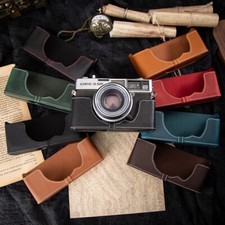For Olympus 35SP Case Handmade Genuine Real Leather Half Camera Case Bag Cover