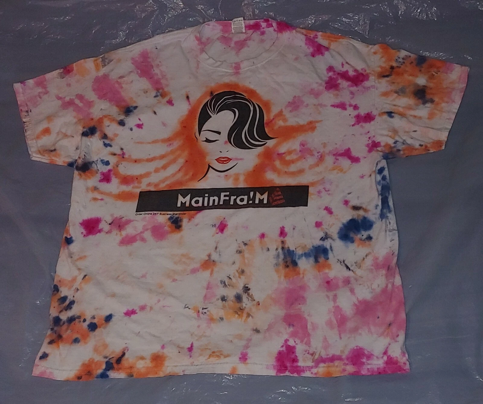 Tie dye t shirt (hand dyed with pre-graphic print under tie dye) size: XL*FOTL👕