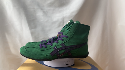 Opt Laces Purple : Asics Wrestling Shoes EX-EO 1083A001 Green x