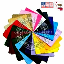 Lot of 3 Bandana 100% Cotton Paisley Print Face Mask Head Wrap Wholesale in USA