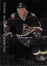 Deron Quint autographed Hockey Card 1999 In The Game Millennium Series #192