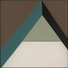 Medium Abstract Painting 2x2 ft. Post-Modernism Geometric Demrin OOAK NEW