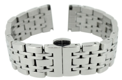 Minott  > Uhrenarmband 20mm > Edelstahl silberfarben glänzend massiv