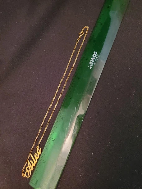 Collar My Name "Ailee" Amarillo GP Plata Esterlina Collar Cadena 14" (13097) Foto 4 de 4