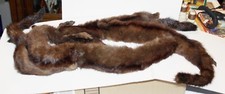 Vintage Mink or Fox Fur Stole Wrap 5 Pelts Heads Feet Tails