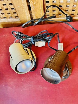 2 vintage Tensor  The sweet Spot  colored Spot Light lamps 1 Brown 1 Tan   - USA