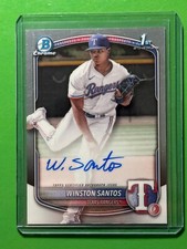 Winston Santos 2025 Bowman 1st Color, #d, Auto ~ Pick Your Card ~ TX Rangers