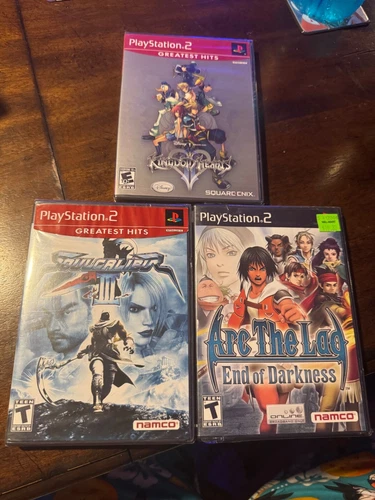 Sony Playstation 2 PS2 sealed video games Soul Calibur 3, Arc TL, Kingdom Hearts