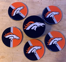 Denver Broncos Coaster Set  - By Encore Group Set Of 5 Good Collectors Item