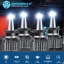 4/6/8 Sides H7 H7 LED Headlight KIT Bulbs High Low Beam Super Bright White 6500K