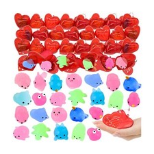 28PCS Valentines Gifts Cards with Kawaii Mochi Squishy Toy, Glow in The Dark ...
