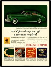 1942 Packard Automobiles New Metal Sign: Skipper The Clipper, in Touring 6 or 8