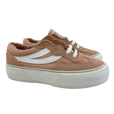 Superga 3041 Revolley Colorblock Platform Sneakers Dusty Rose/Full White Sz 7.5