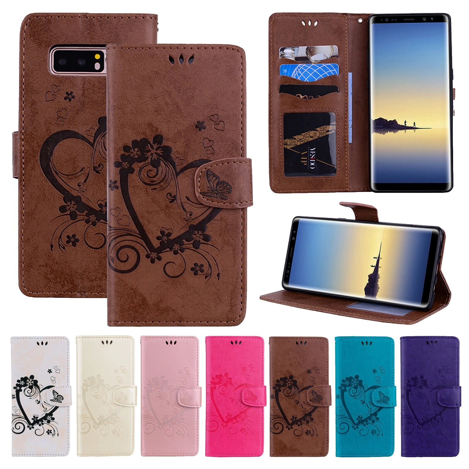 Patterned Synthetic Leather Cell Phone Wallet Cases for Samsung Galaxy S6 edge