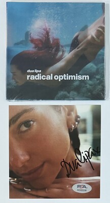 SIGNED DUA LIPA Radical Optimism Picture & CD PSA DNA COA