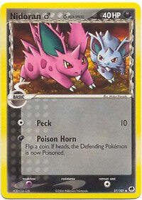 Pokemon EX Dragon Frontiers  57/101 Nidoran (F) Card