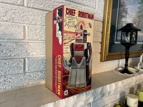 Chief Robot Man Battery Op Working original Box reproduction - Picture 9 of 12