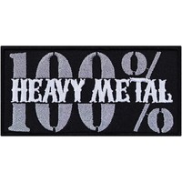 AufnäHer: 100% Heavy Metal Biker AufbüGler/Patch/Flicken/BüGelbild/Applikation