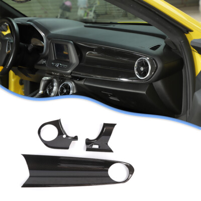 Center Console Dash Panel Trim Abdeckung Für Chevy Camaro 16+ Carbon Fiber