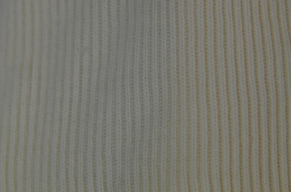 Nueva bufanda de lana Adrienne Vittadini con flecos talla mediana crema acanalada 75" x 22" Foto 3 de 4