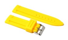 Cinturino in gomma giallo per orologio ansa 28mm tipo panerai silicone caucciù