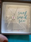 NIB Flamingo Pendant W/18” Sterling Silver Chain Necklace Beach Chic Jewelry 