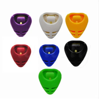 2X Colorful Plactic Guitar Pick Plectrum Holder Case Box Portable Heart-Shape - Image 1 of 4