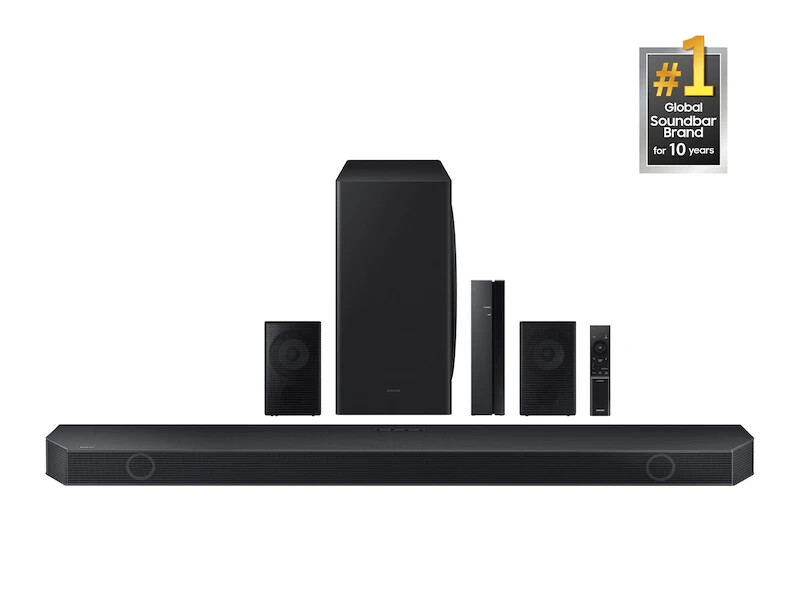 Samsung HW-Q910D 9.1.2 Channel Wireless Dolby Atmos Soundbar with Rear Speakers