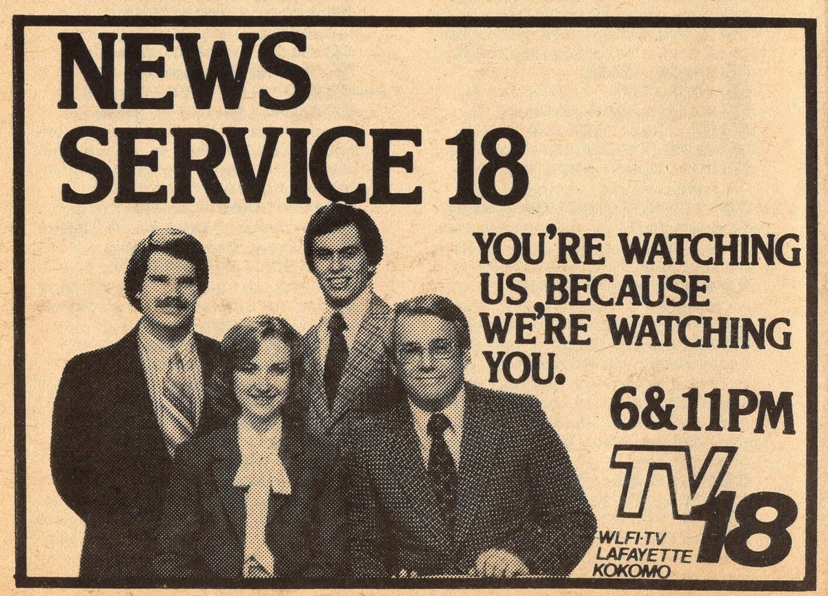 1981 WLFI TV NEWS AD ~ WILLARD WATTS WEATHER REPORTER | eBay