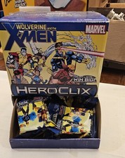 HEROCLIX WOLVERINE AND THE X-MEN 14 SEALED FOIL BOOSTERS WITH GRAVITY FEED BOX