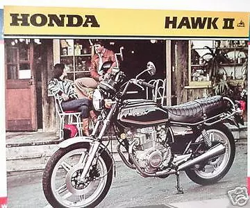 1979 Honda CB400 TII Hawk II Motorcycle Brochure Literature