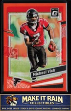 Michael Vick 2023 Donruss Optic Orange #12 #/249 Atlanta Falcons Football