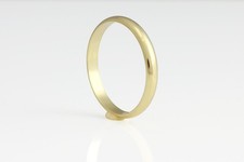 Polished Brass Band, Pure Brass Ring, Half Round Unisex Men Women Jewelry Gift