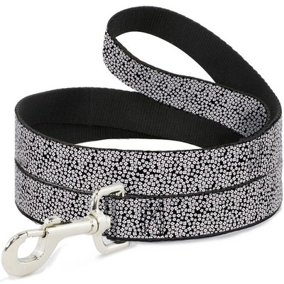 Dog Leash Ditsy Floral Black/White/Red WIDE 1.5'' (US IMPORT)